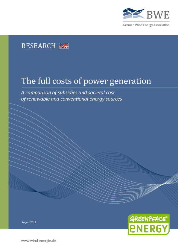 The full costs of power generation