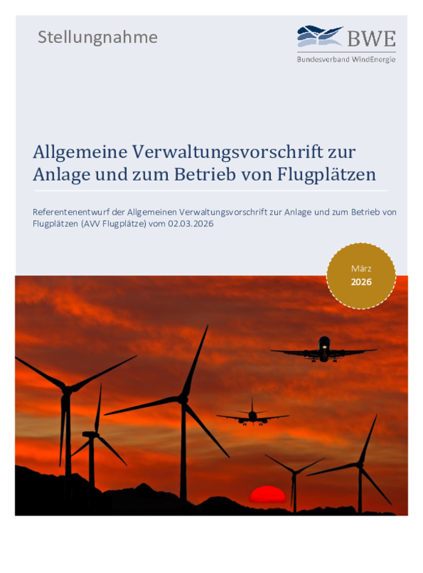 Stellungnahme: Entwurf einer Allgemeinen Verwaltungsvorschrift zur Anlage und zum Betrieb von Flugplätzen
