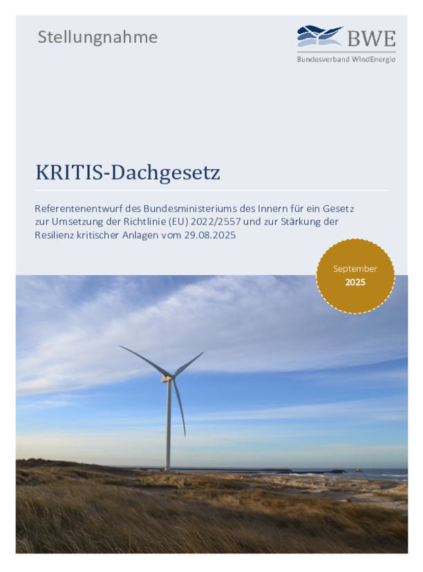 Stellungnahme zum KRITIS-Dachgesetz Stellungnahme zum KRITIS-Dachgesetz