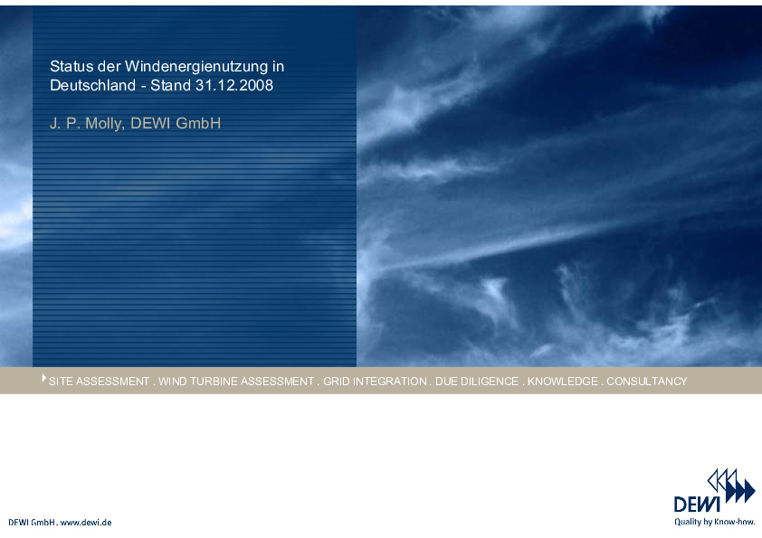 Factsheet Windenergie 2008