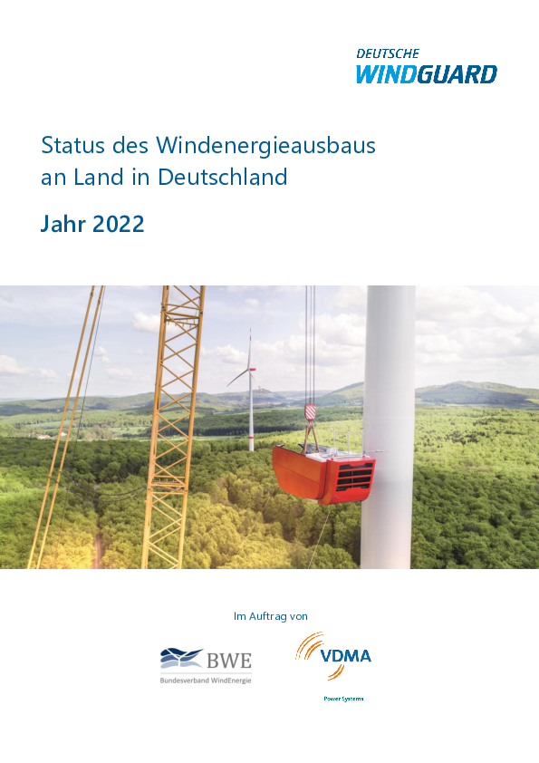 Factsheet: Status des Windenergieausbaus an Land - Jahr 2022