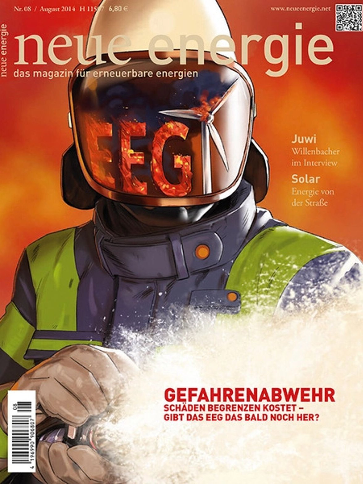 Cover des Verbandsmagazin "neue energie" vom Jahr 2014