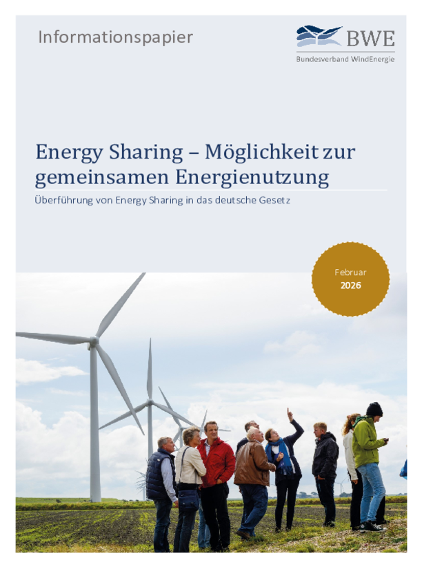 Informationsapier: Energy Sharing – Möglichkeit zur gemeinsamen Energienutzung