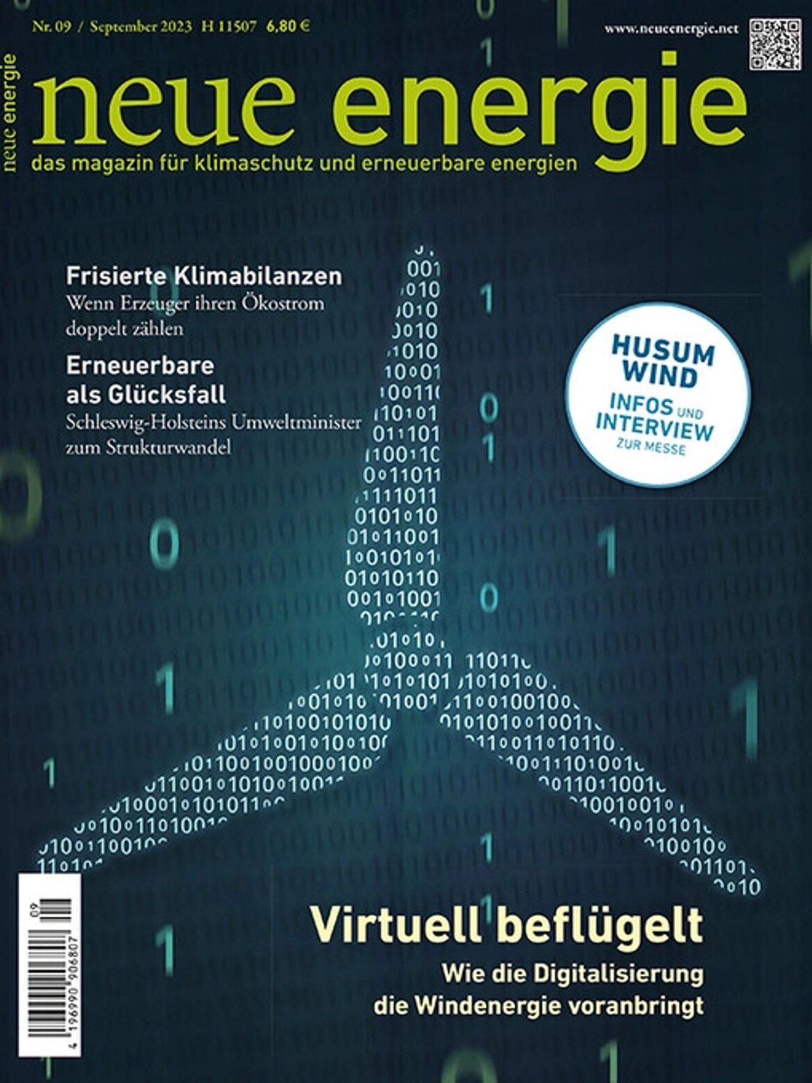 Cover des Verbandsmagazin "neue energie" vom Jahr 2023