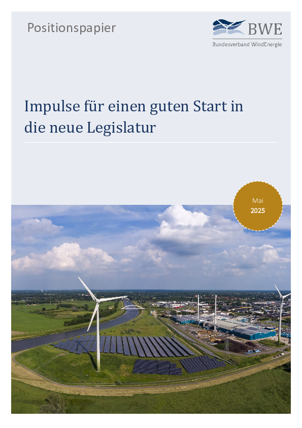 Impulse für einen guten Start in die neue Legislatur (05/2025)