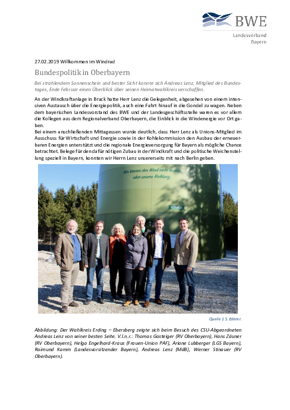 MdB Andreas Lenz zu Besuch in Oberbayern