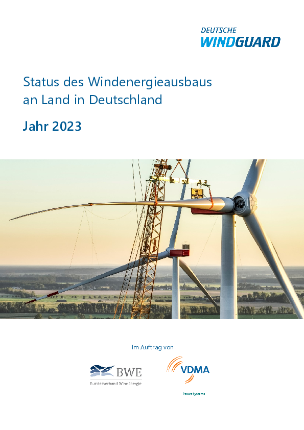 Factsheet: Status des Windenergieausbaus an Land im Jahr 2023