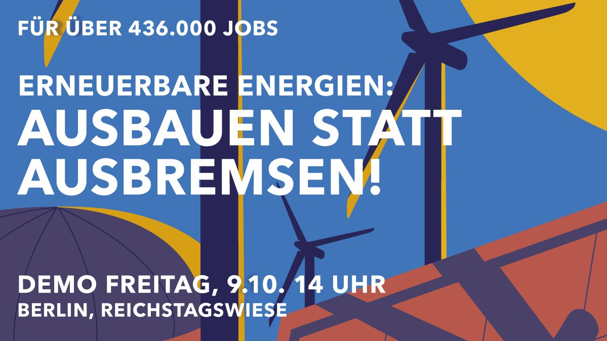 Grafik zur Demonstration des Bündnisses Erneuerbare Energien