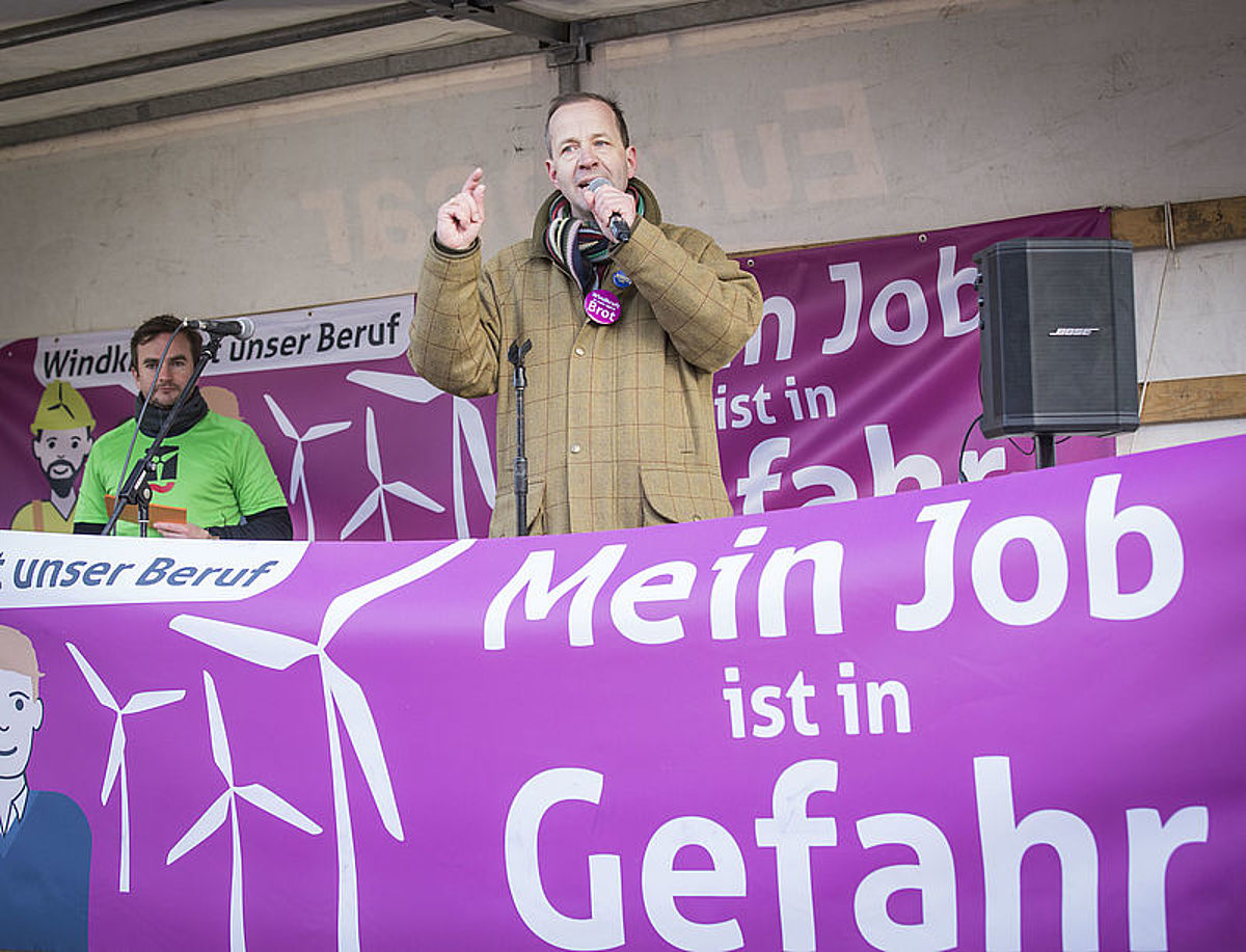 Jan Hinrich Glahr auf der Kundgebung in Potsdam