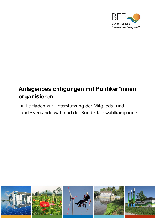 Anlagenbesichtigungen mit Politiker*innen organisieren