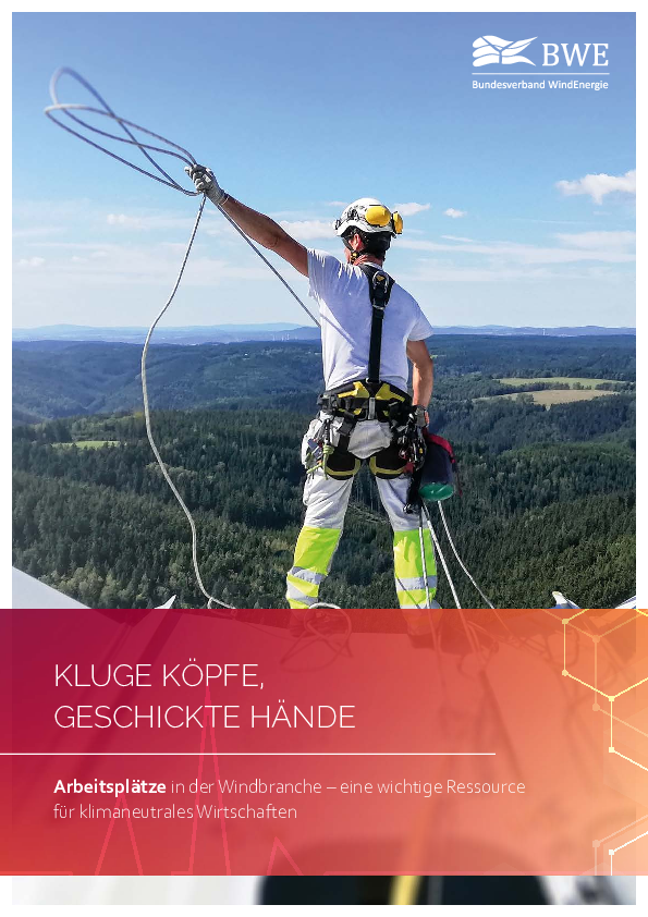 BWE-Arbeitsplatzbroschüre: Klüge Köpfe, geschickte Hände (11/2021)