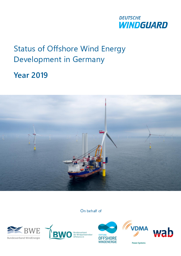 Factsheet: Status of Offshore Wind Energy Development in Germany Year 2019