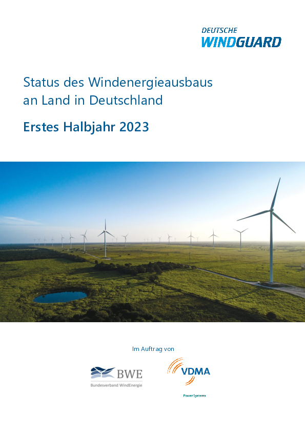 Factsheet: Status des Windenergieausbaus an Land - Halbjahr 2023