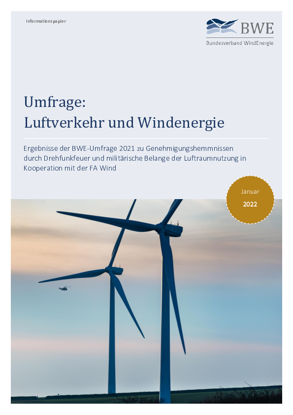 BWE-Umfrage: Luftverkehr und Windenergie (01/2022)
