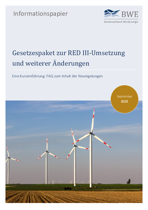 Kurzeinführung: Gesetzespaket zur RED III-Umsetzung und weiterer Änderungen