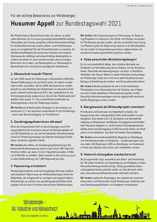 Cover Husumer Appell