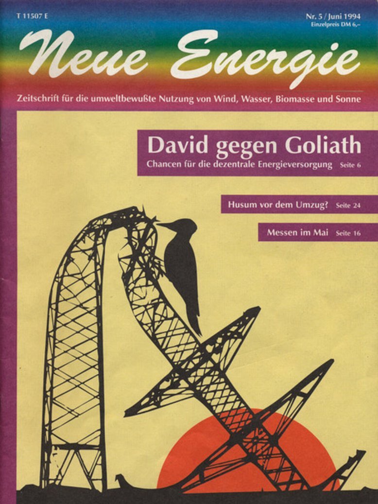 Cover des Verbandsmagazin "neue energie" vom Jahr 1994