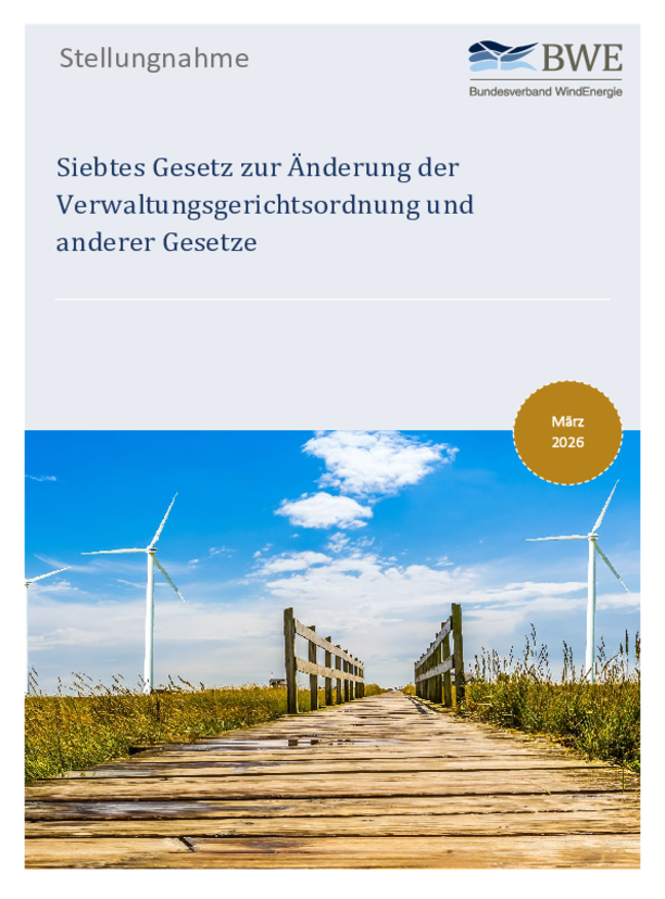 Stellungnahme: Siebtes Gesetz zur Änderung der Verwaltungsgerichtsordnung und anderer Gesetze