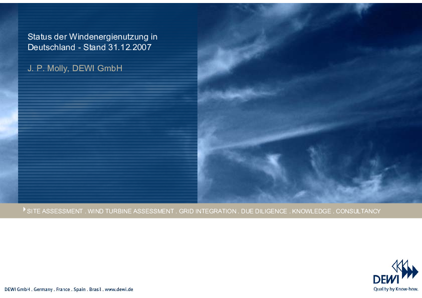Factsheet Windenergie 2007