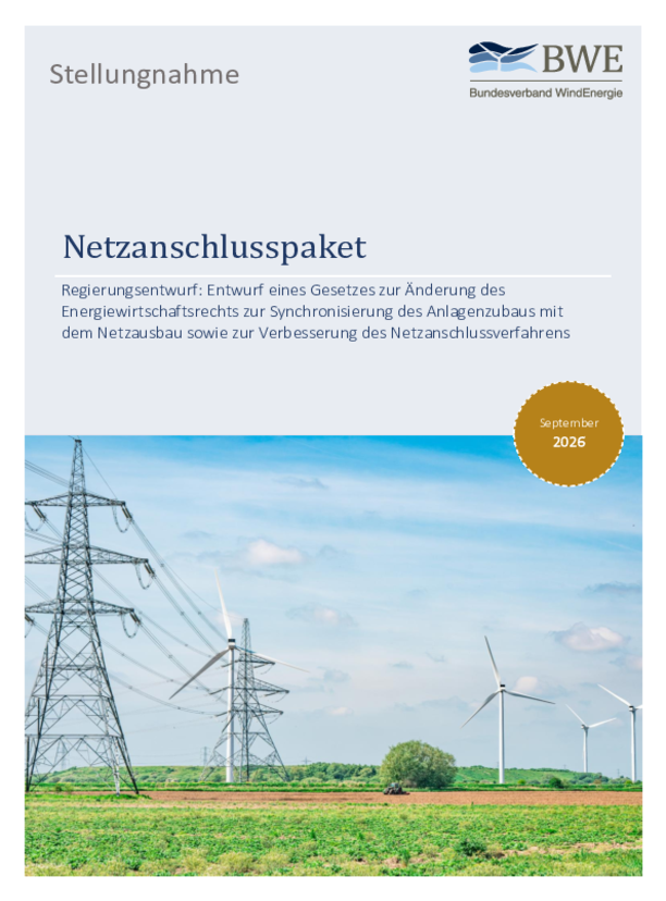 Stellungnahme: Netzanschlusspaket