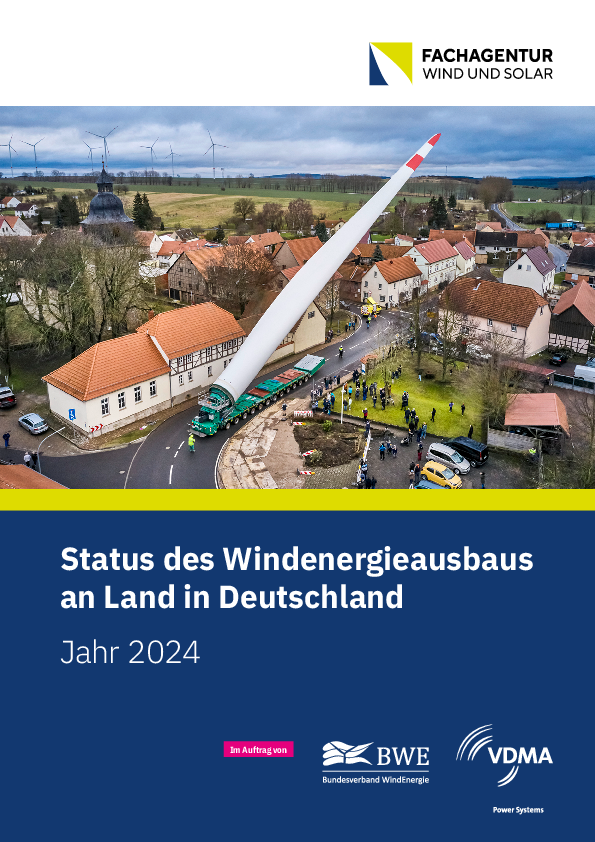 Factsheet: Status des Windenergieausbaus an Land - Jahr 2024