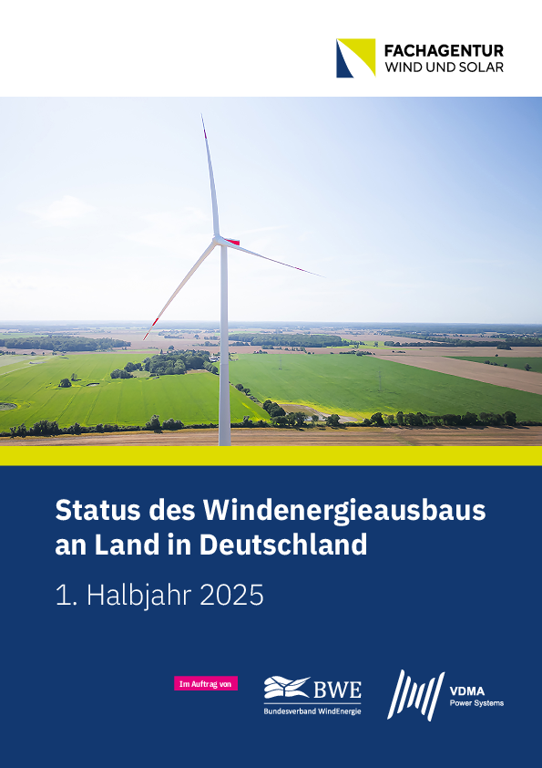 Factsheet: Status des Windenergieausbaus an Land - Halbjahr 2025