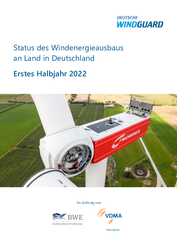 Factsheet: Status des Windenergieausbaus an Land Halbjahr 2022