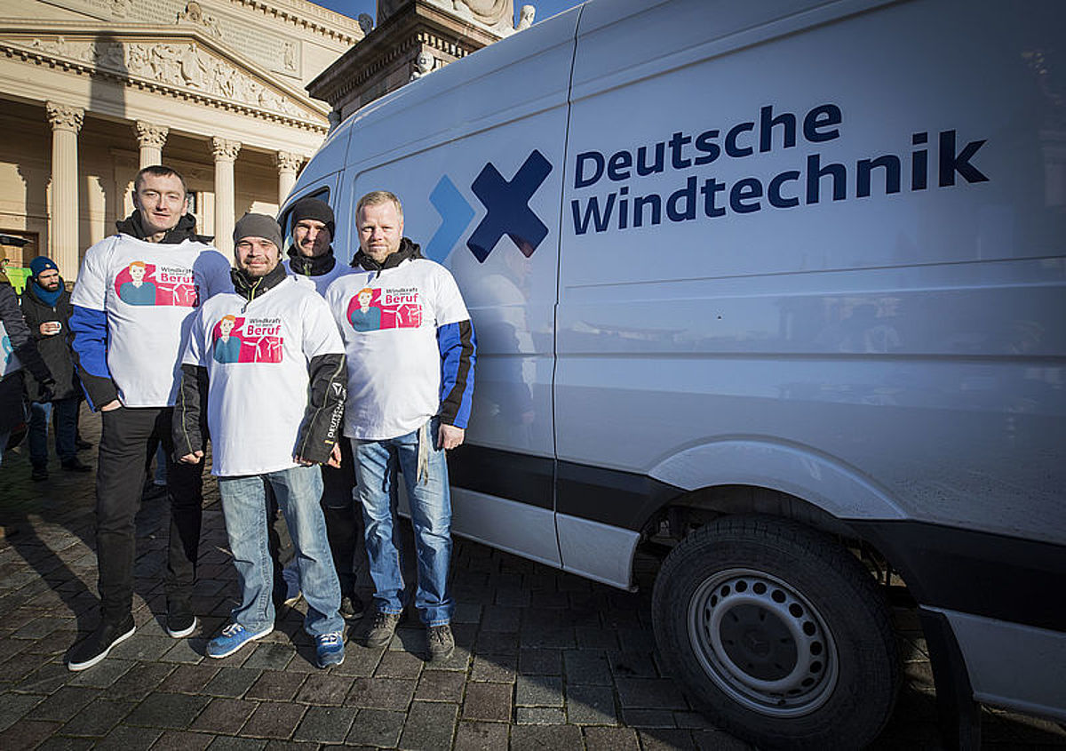 Kundgebung "Windkraft ist unser Beruf" in Potsdam
