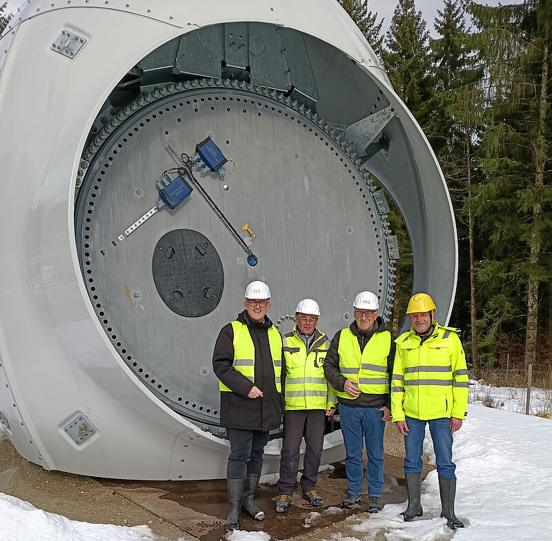 Baustellenbesichtigung im Windpark Gomadingen